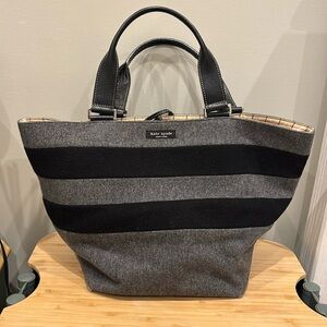 Kate spade grey and black tote bag